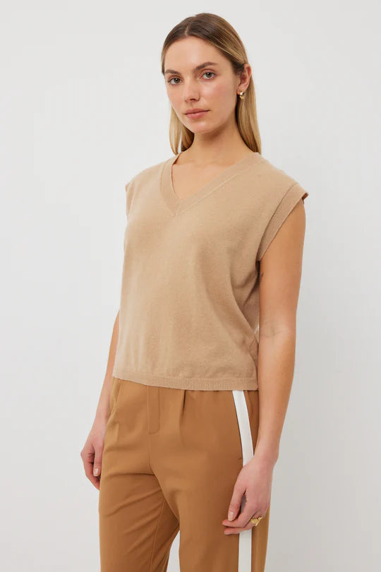 Jasper Vest - Camel Cashmere