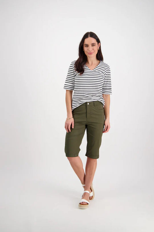 Poplin Straight Leg Short - Khaki