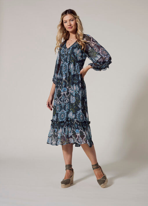 Lucca Dress - Indigo Multi