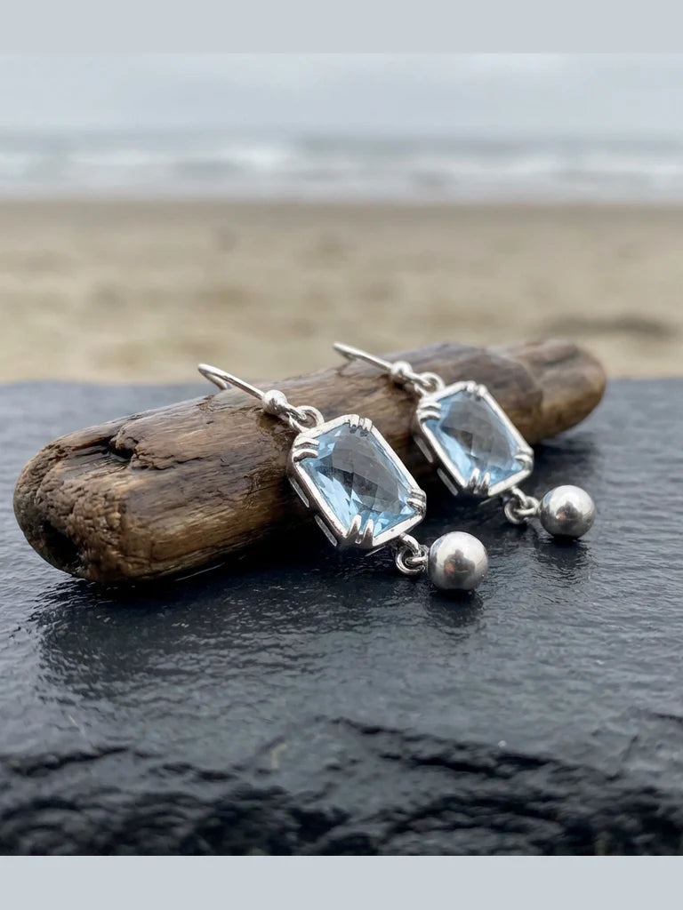 Aqua Filigree Earrings