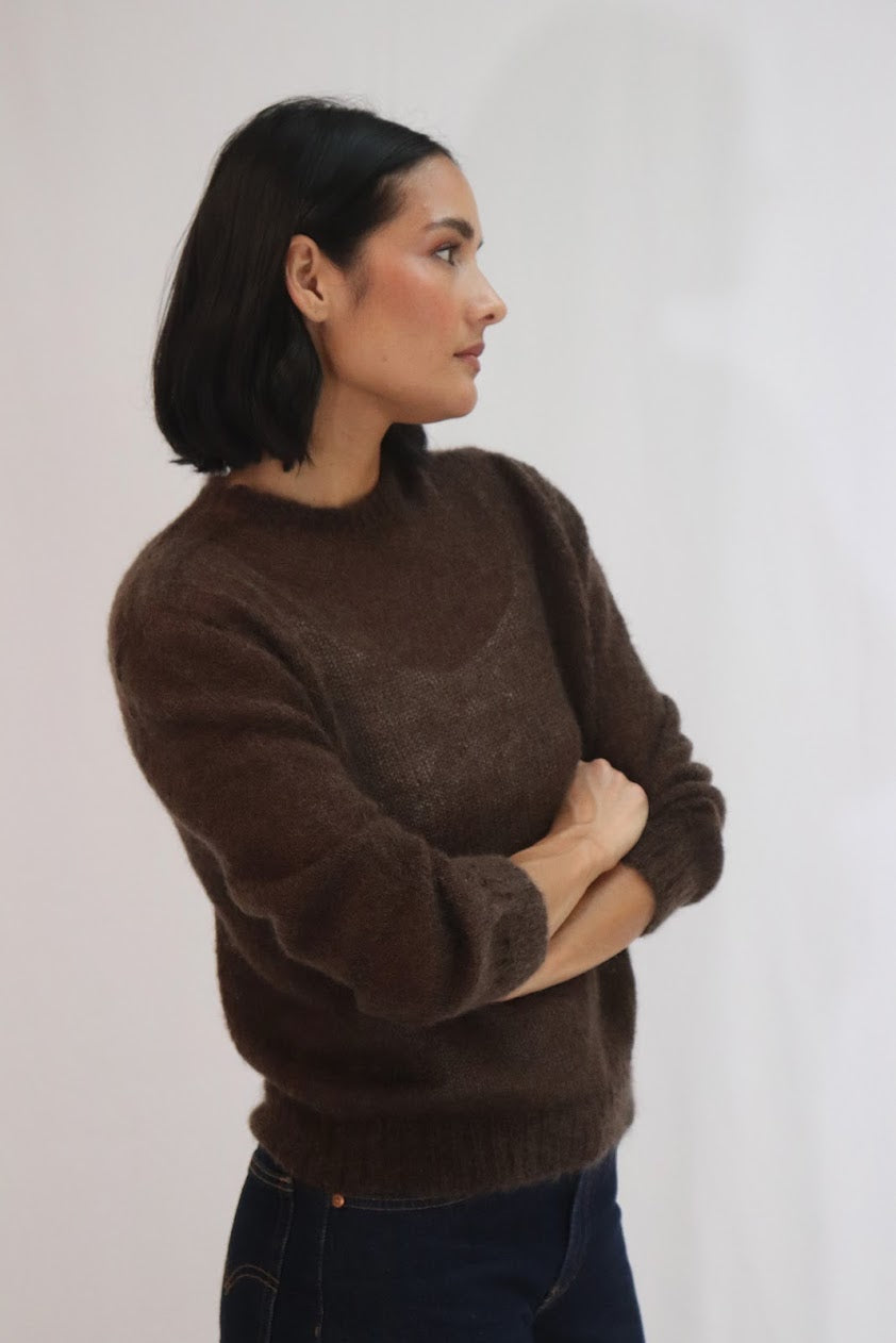 Shirley Crew Sweater - Chocolate