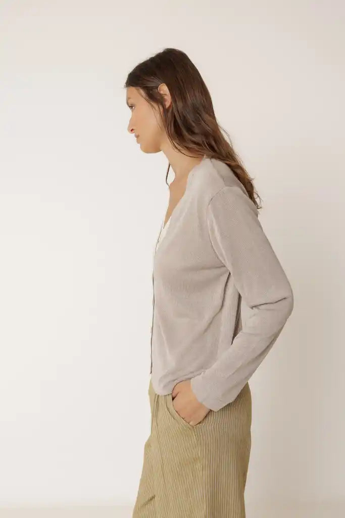 Double Knit Cardigan - Beige