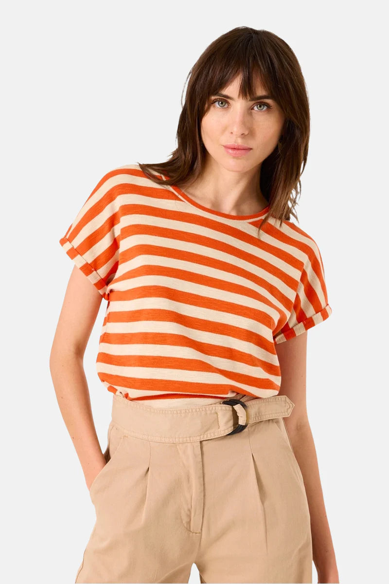 Tangerine Stripe Tee