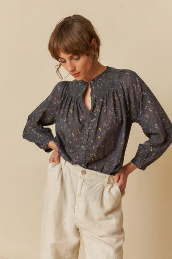Wild Flower Print Blouse