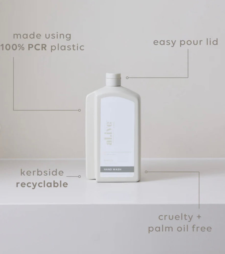 1 Litre Hand Wash Refill - Lemon Myrtle & Honeydew