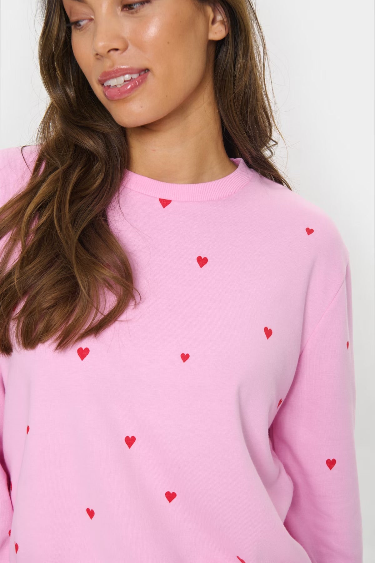 Dagna Sweatshirt - Pink Flame Hearts