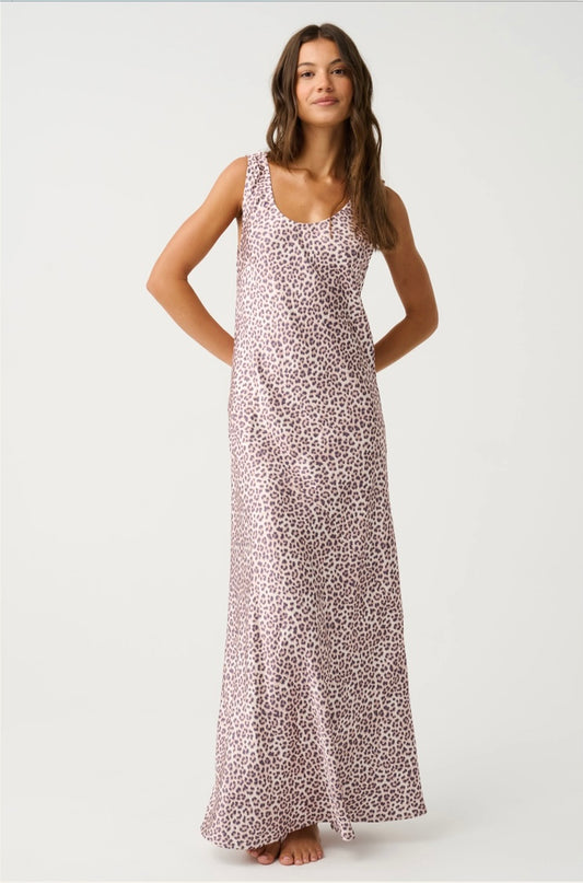 Sylvie Slip Dress - Leopard Print