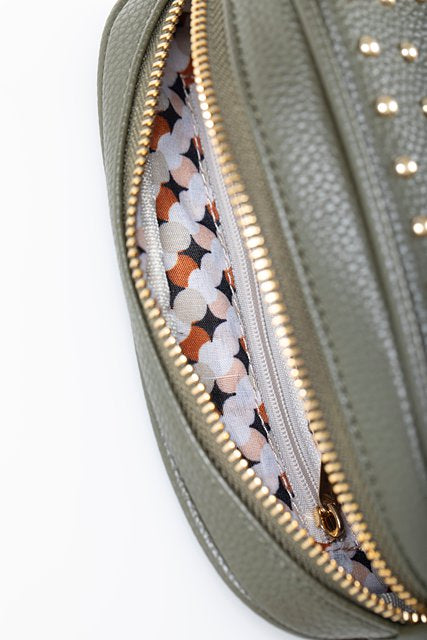 Aggie Bag - Khaki Gold Stud