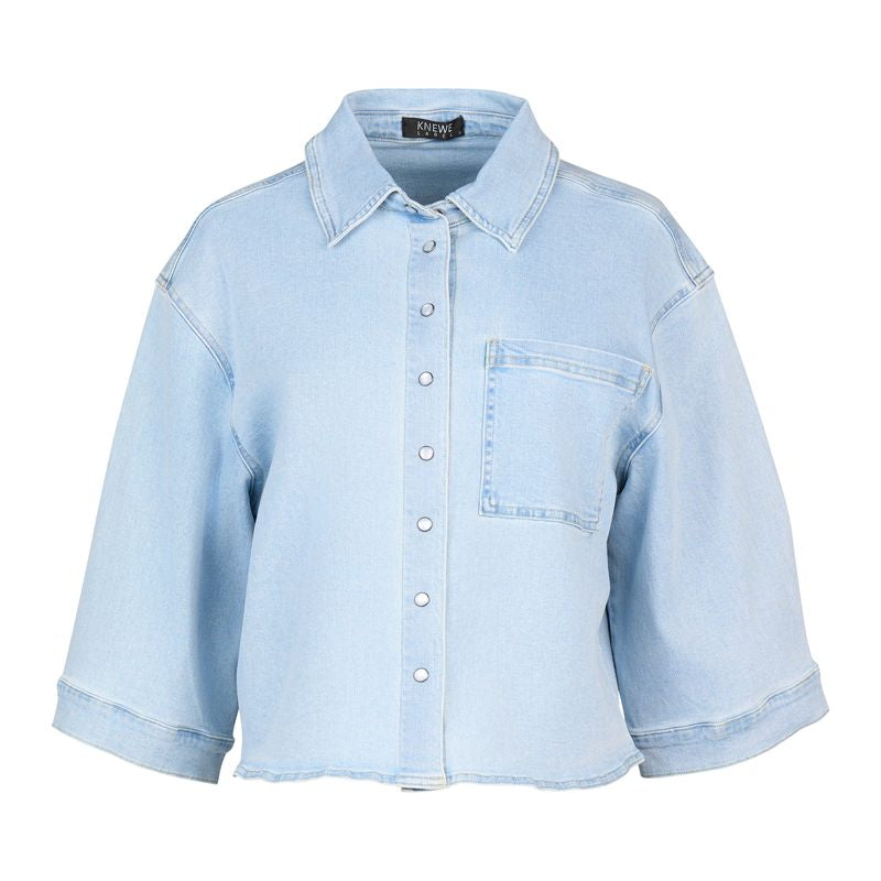 Coupe Shacket - Light Wash