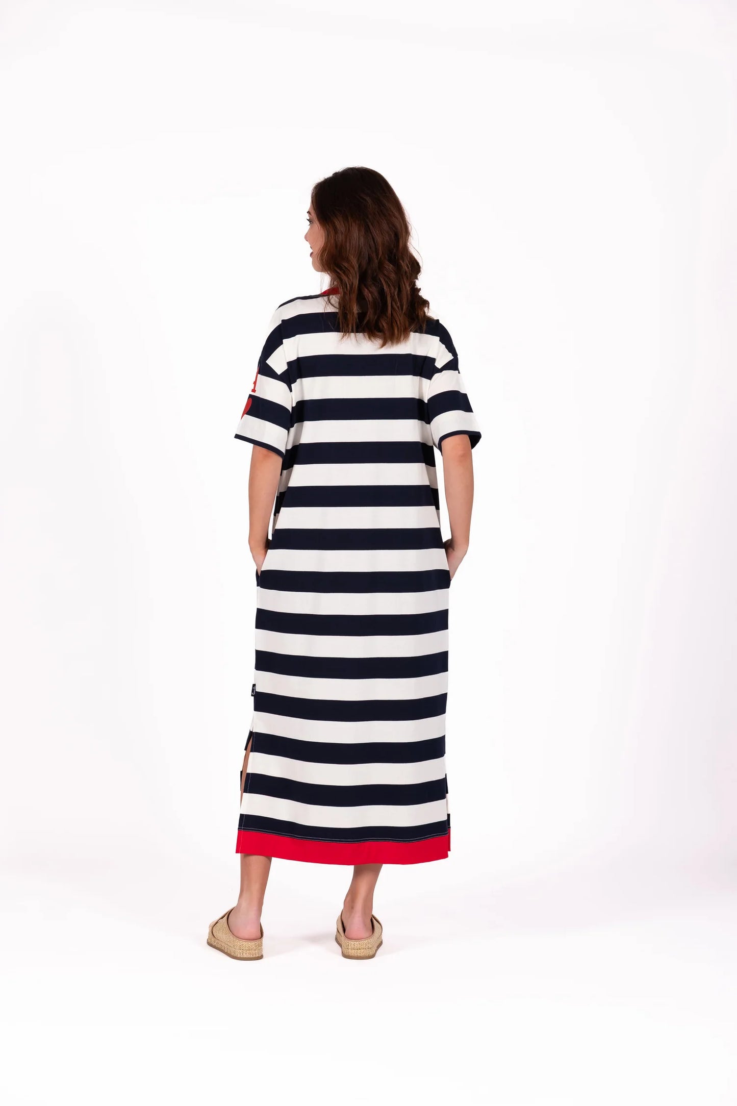 Evie Dress - Navy Stripe