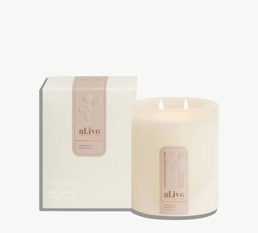 al.ive Soy Candle - Apricot & Sweet Fig