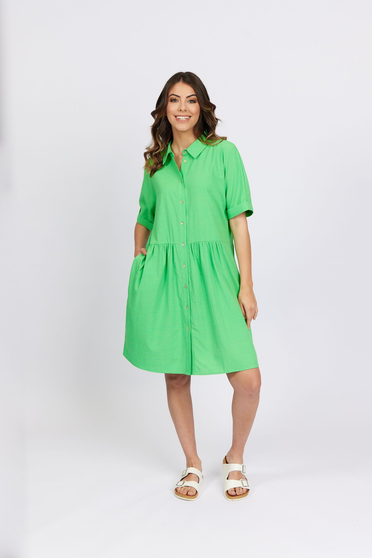 Cocoon Dress - Apple