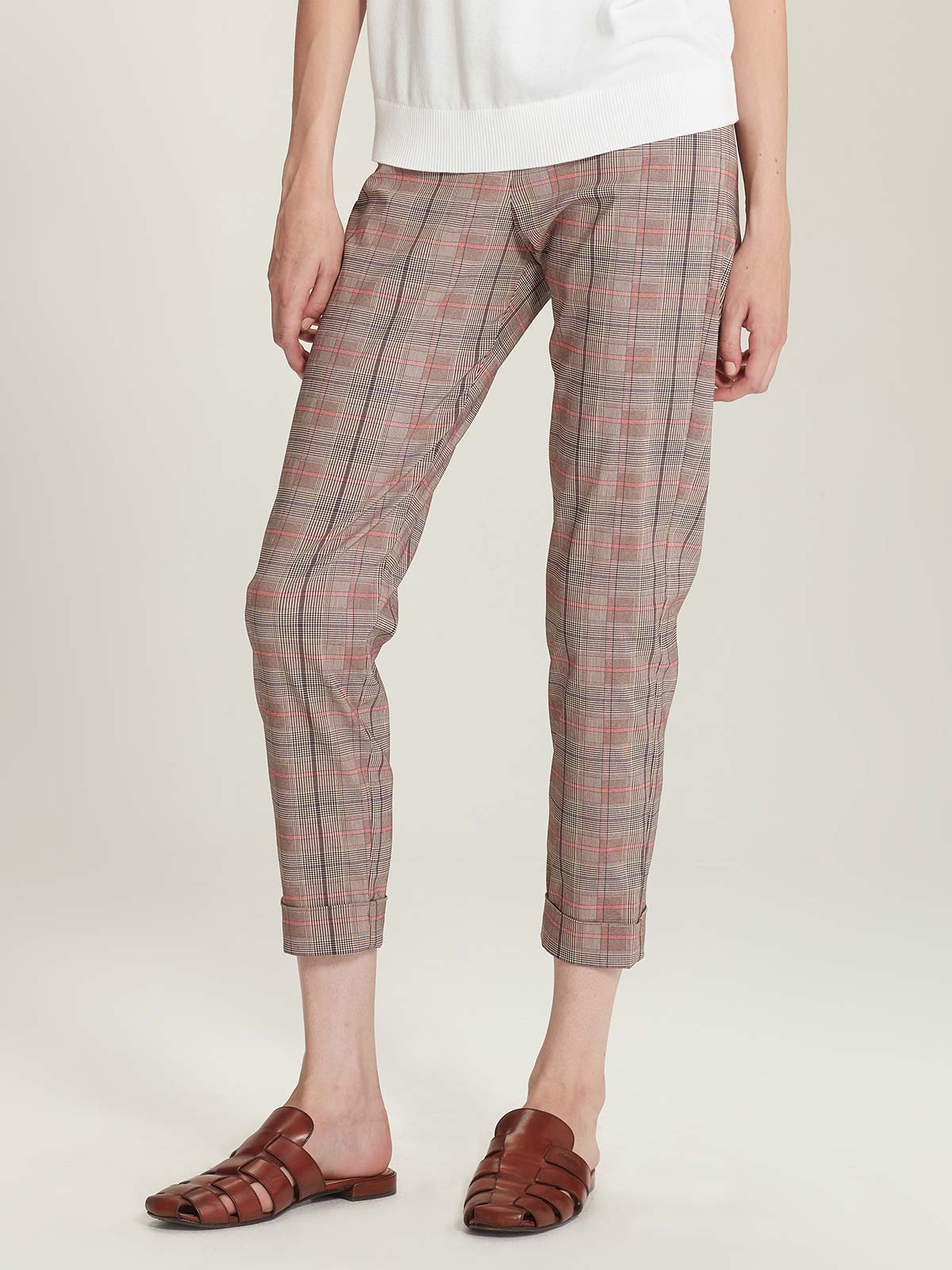 Check Cuffed Hepburn - Roseberry Check