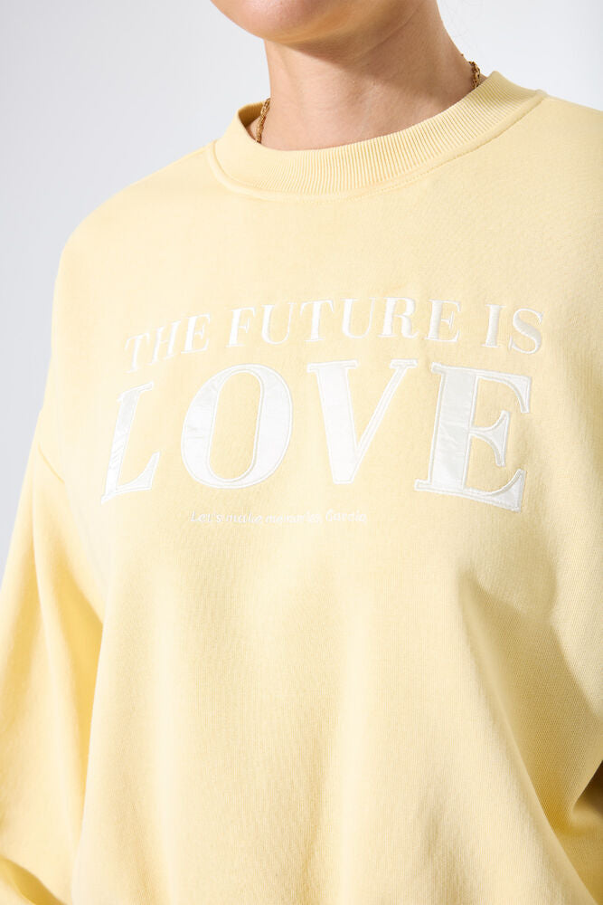 Mellow Yellow Print Sweater