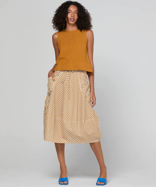 Guru Skirt - Mustard Stripe