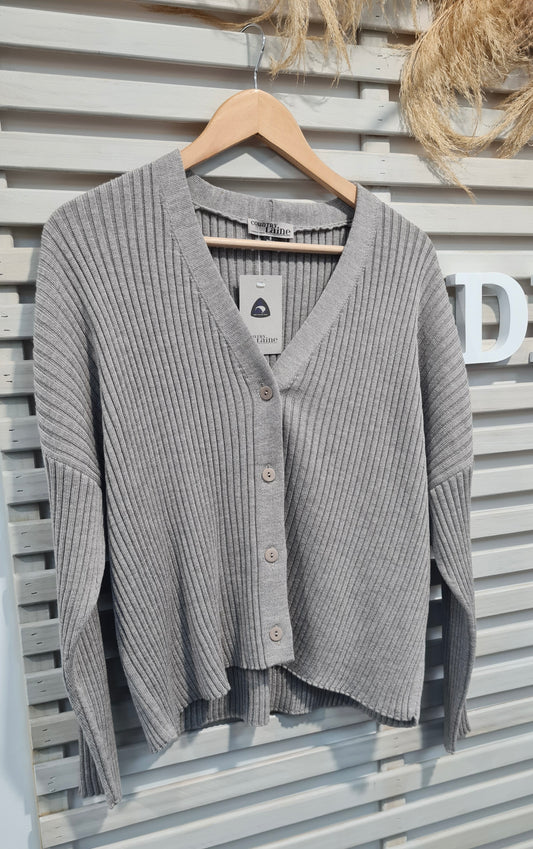 Ribbed Cardigan - Chateau