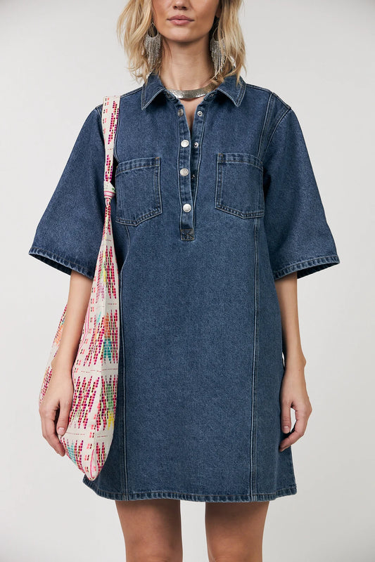Mola Dress - Blue