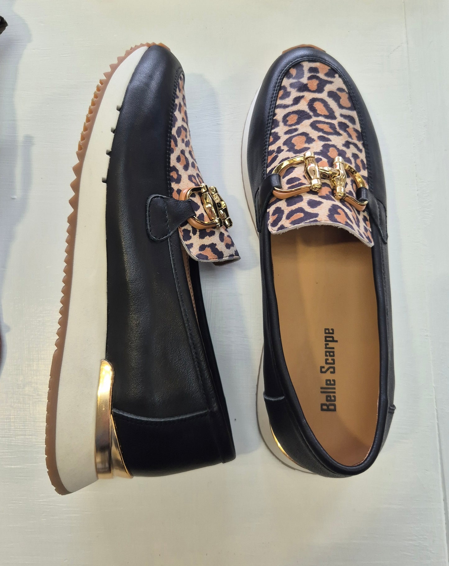 Rebekah Loafer - Black/Leopard