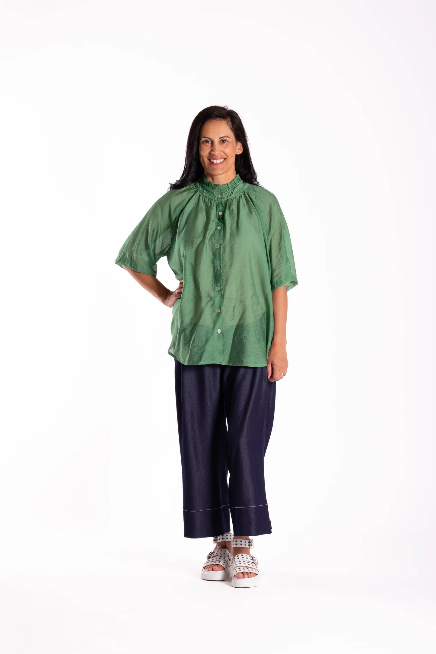 Delight Blouse - Leafy Green