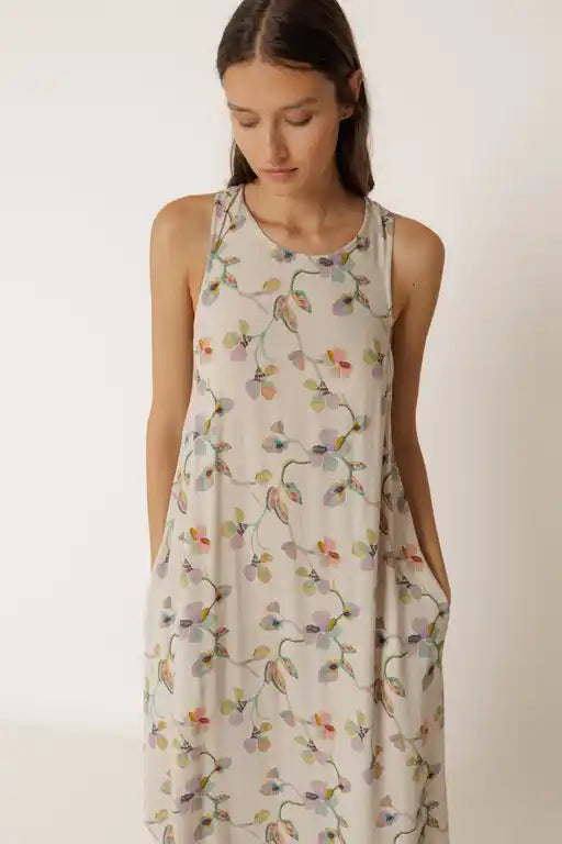 Crossover Floral Maxi Dress