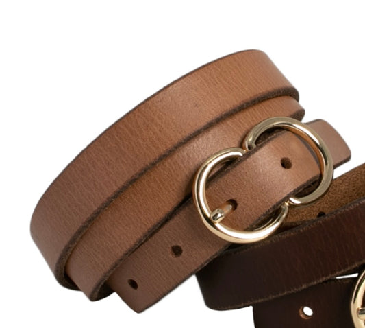 Brooke Leather Belt - Natural