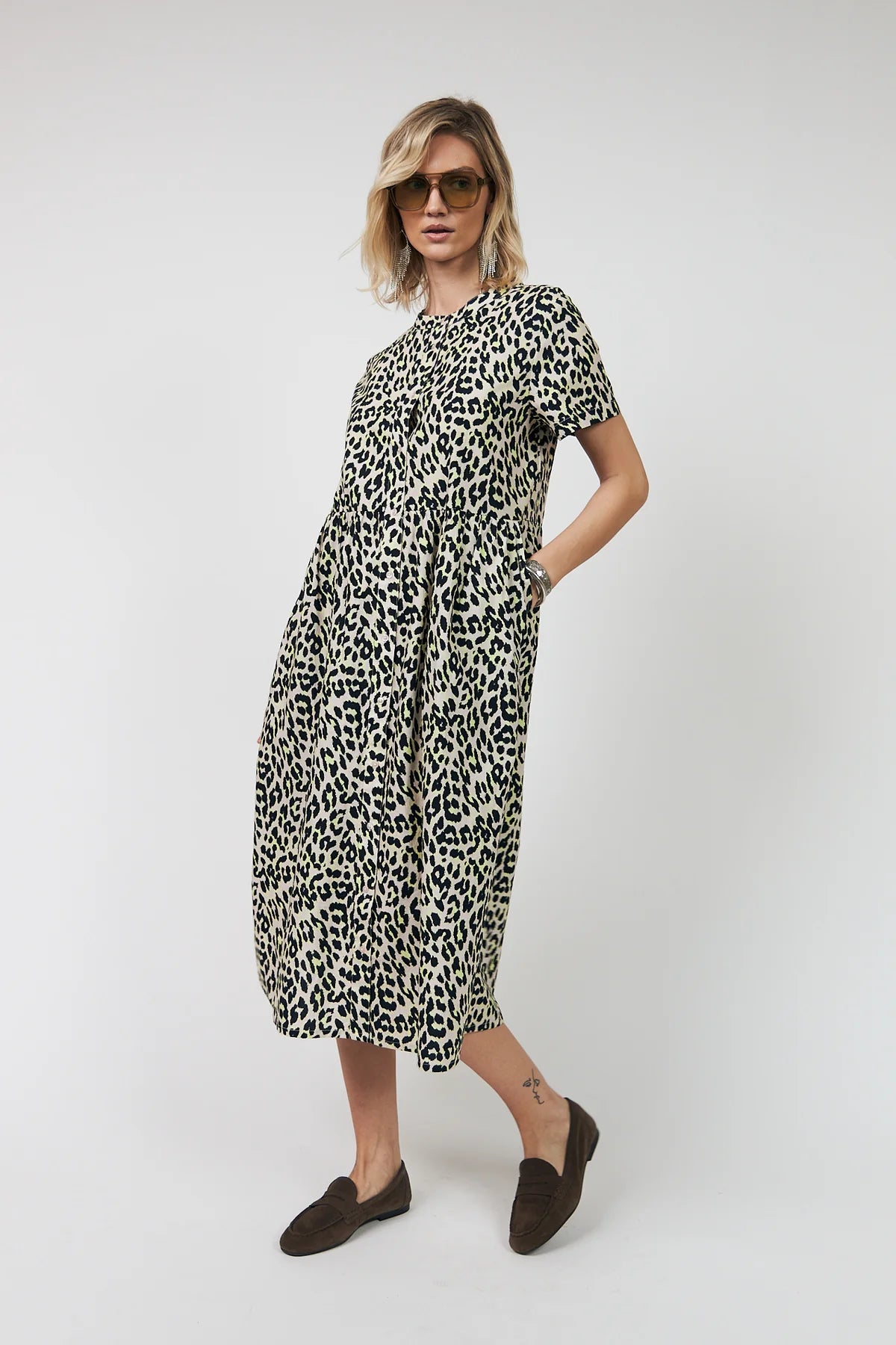 Aliya Maxi Dress - Leopard/Yellow