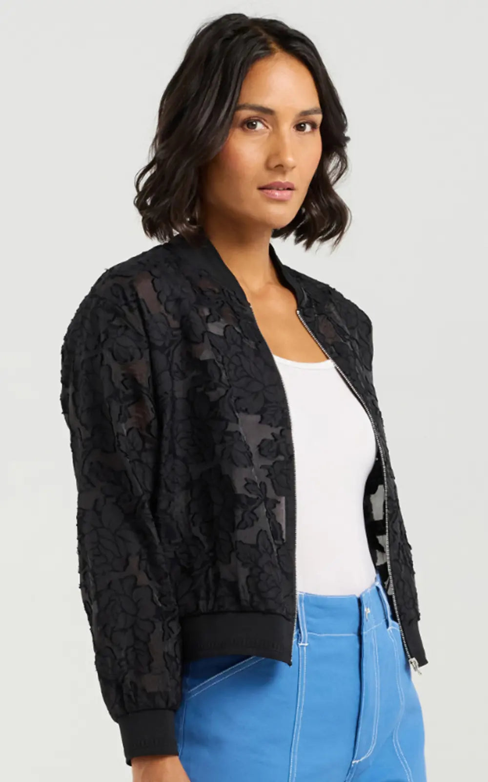 Skylar Bomber - Shadowed Florals