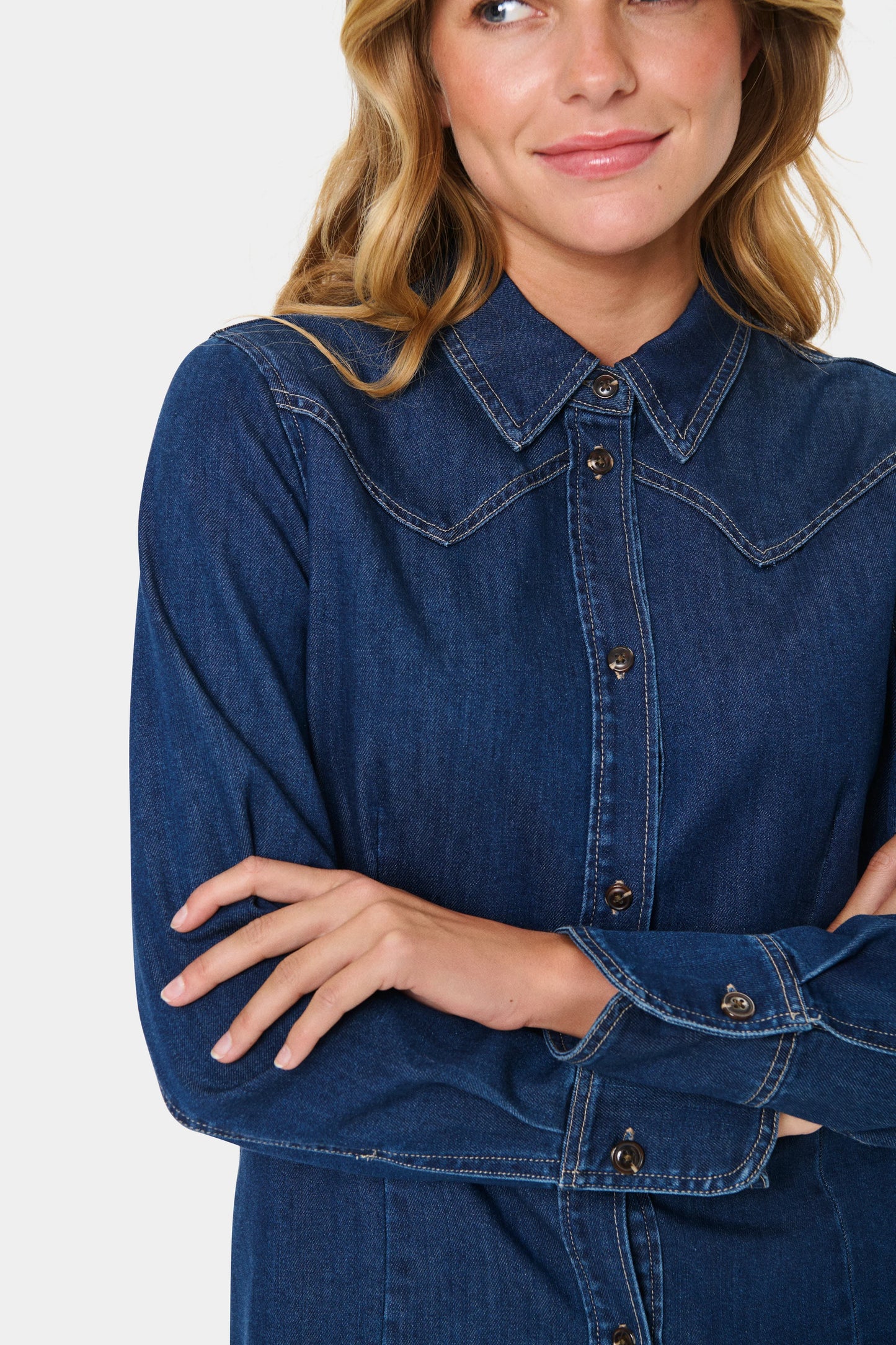 Marthe Shirt - Med Blue Denim