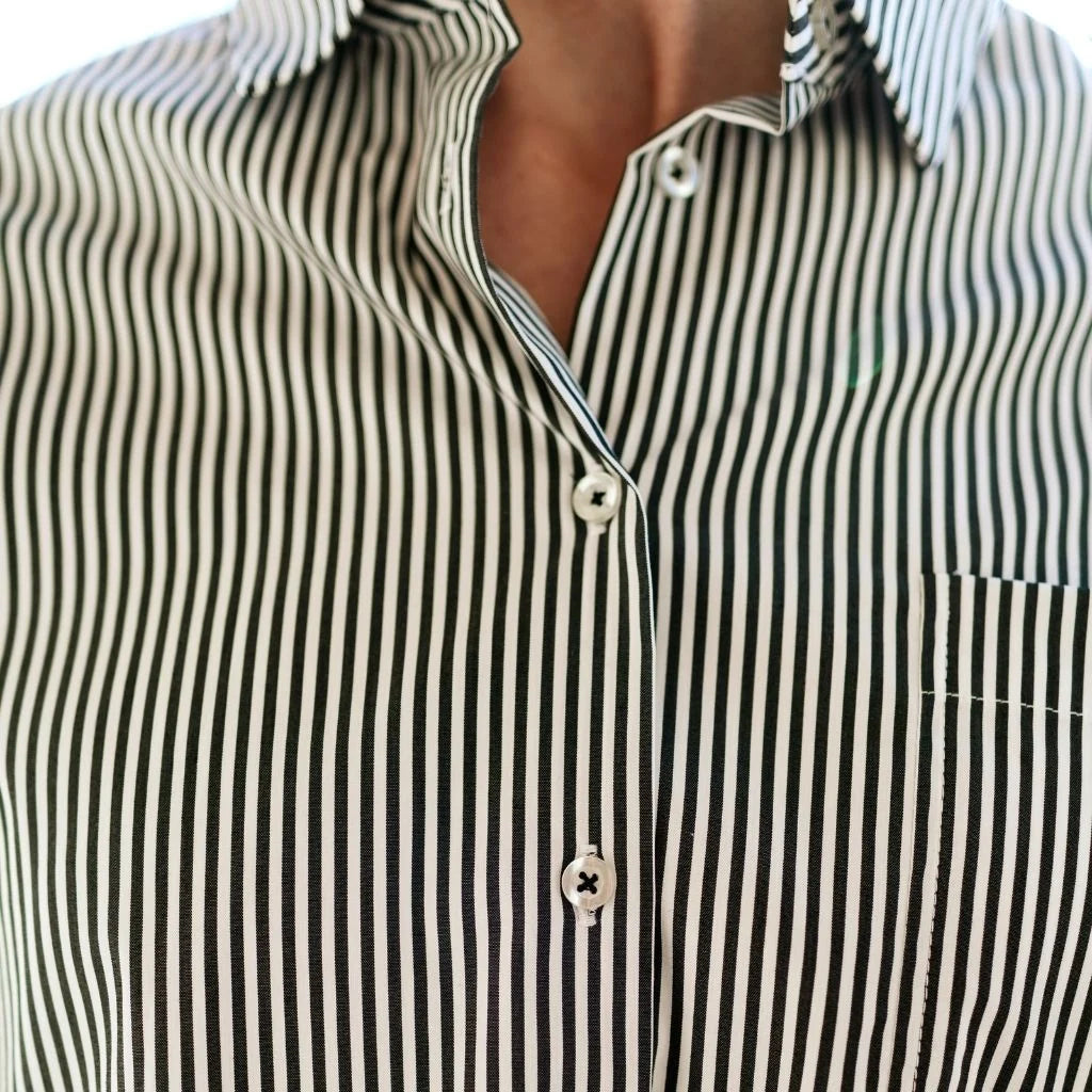 Alex Cropped Shirt - Stripe