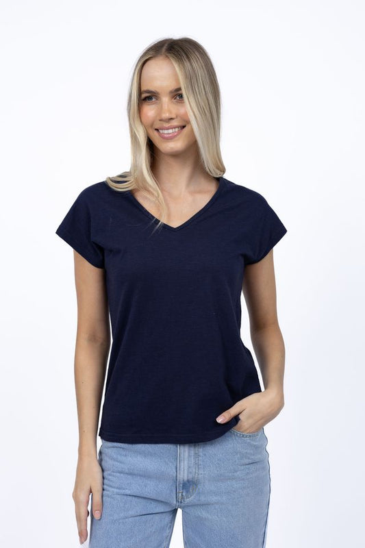 Must Have V Neck Tee - Navy