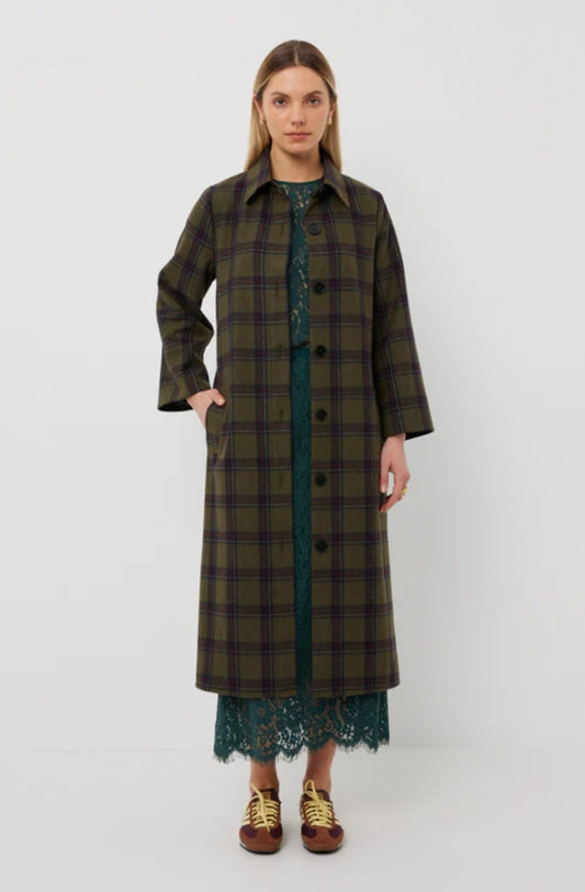 Kamali Coat - Rainforest Check