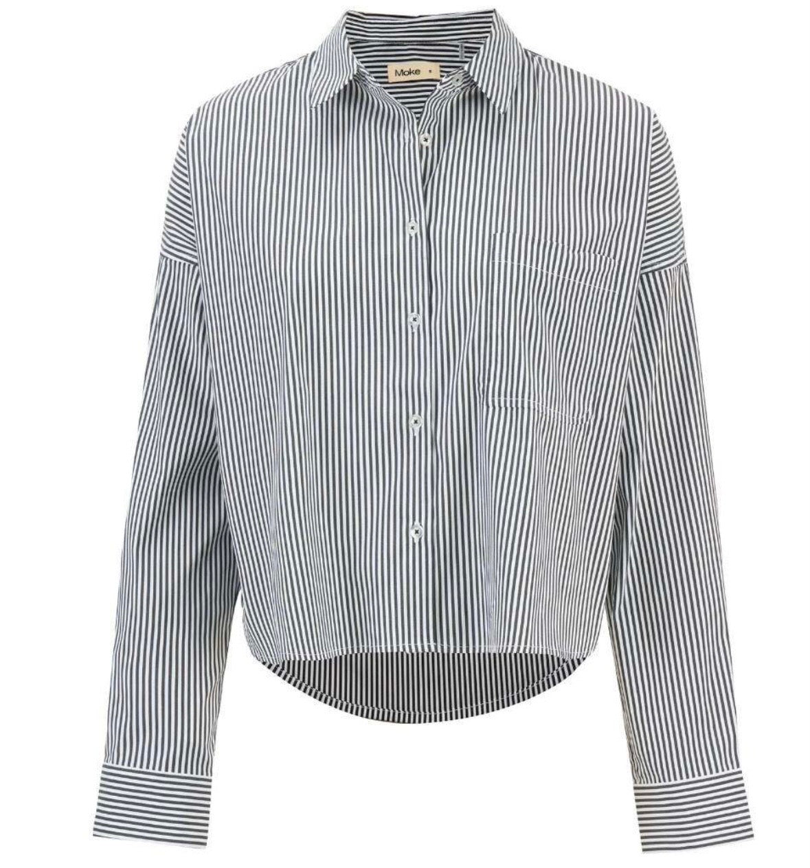 Alex Cropped Shirt - Stripe