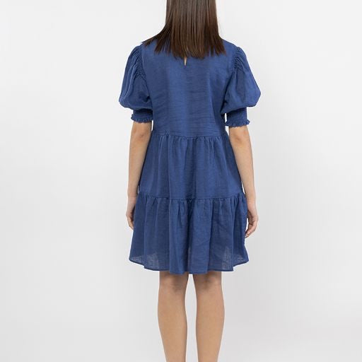 Luminous Mini Dress - Denim Linen