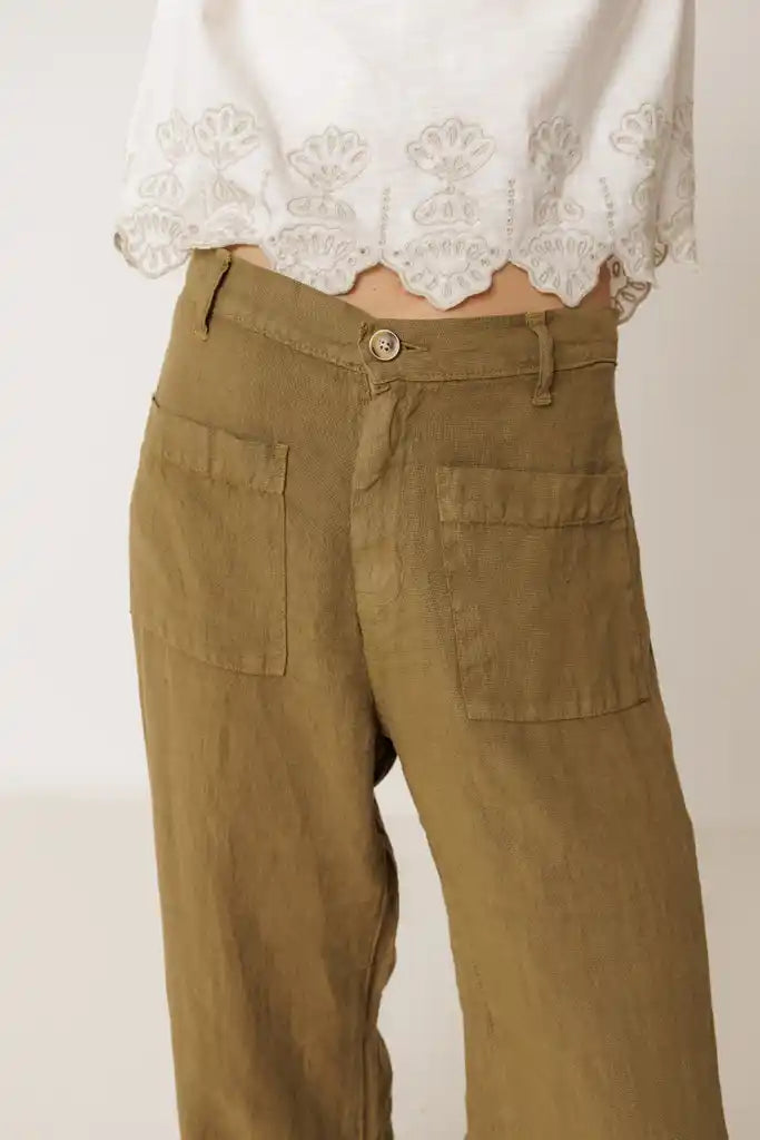 Linen Pants - Khaki