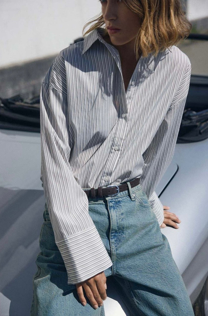 Rabea Zenika Shirt - Egret Trail Stripe
