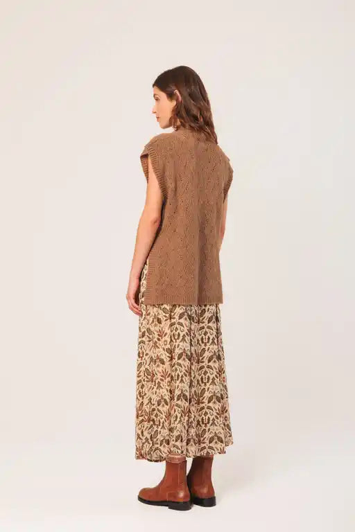 Crochet Vest - Camel