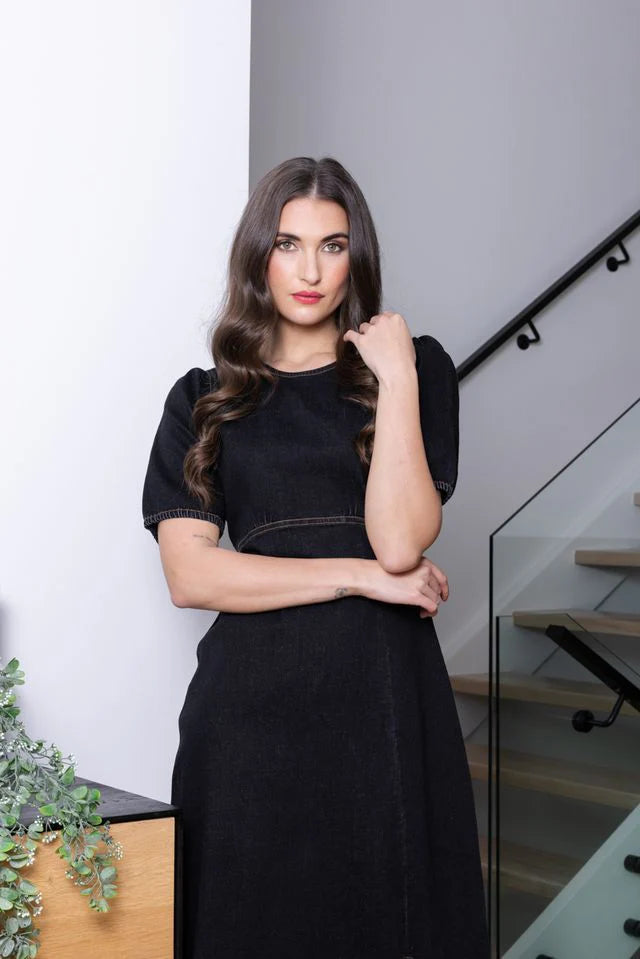 Maya Dress - Washed Black