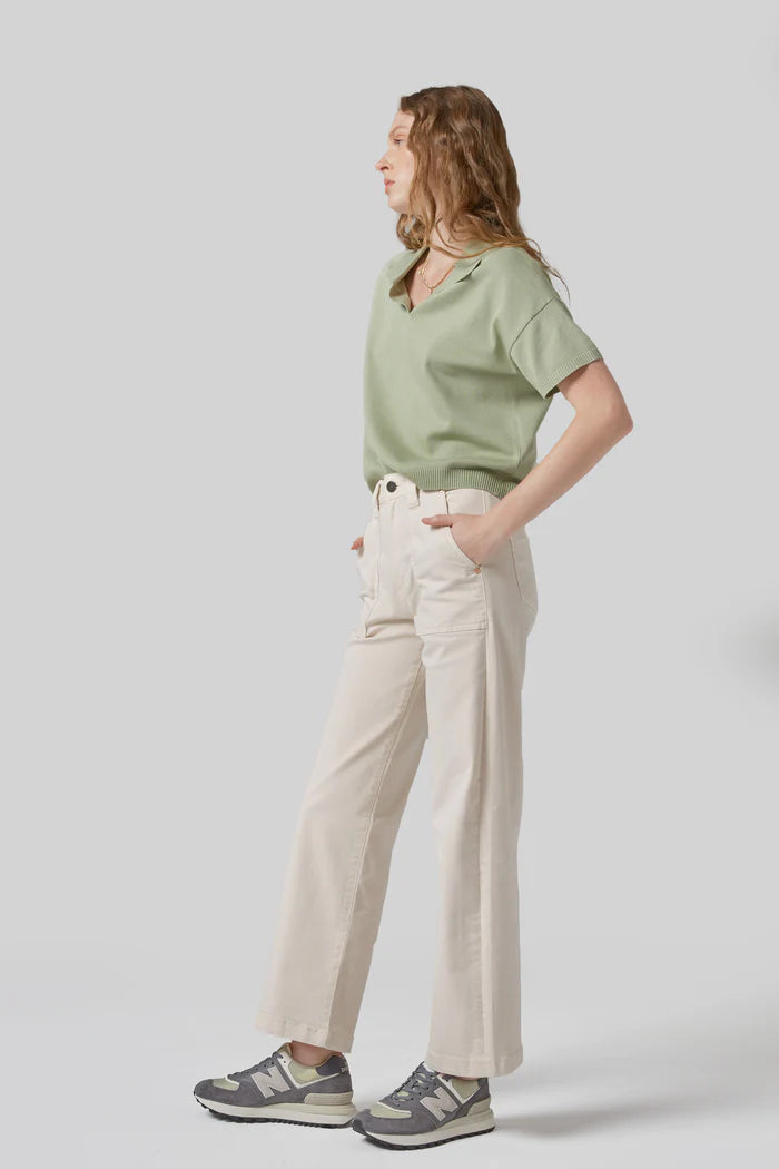 Dricoper Marfa Cream Straight Leg Trousers