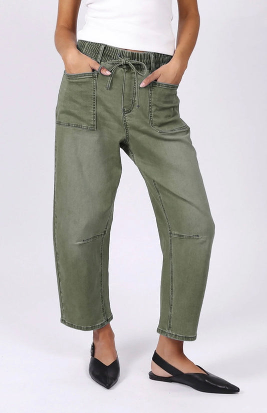Leo Barrel Jean - Khaki