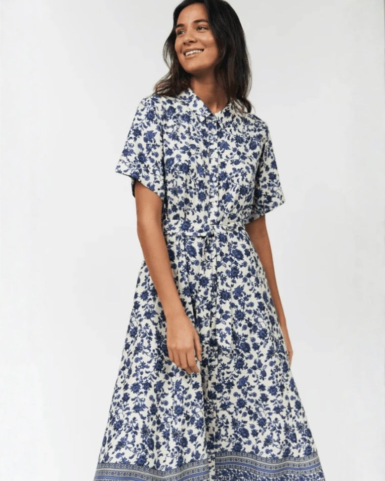 Blake Midi Dress - Blue