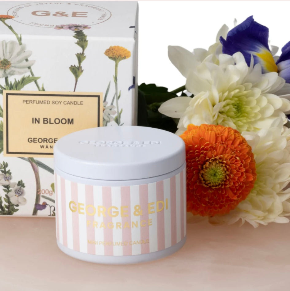 George & Edi - Mini Candle In A Tin - In Bloom