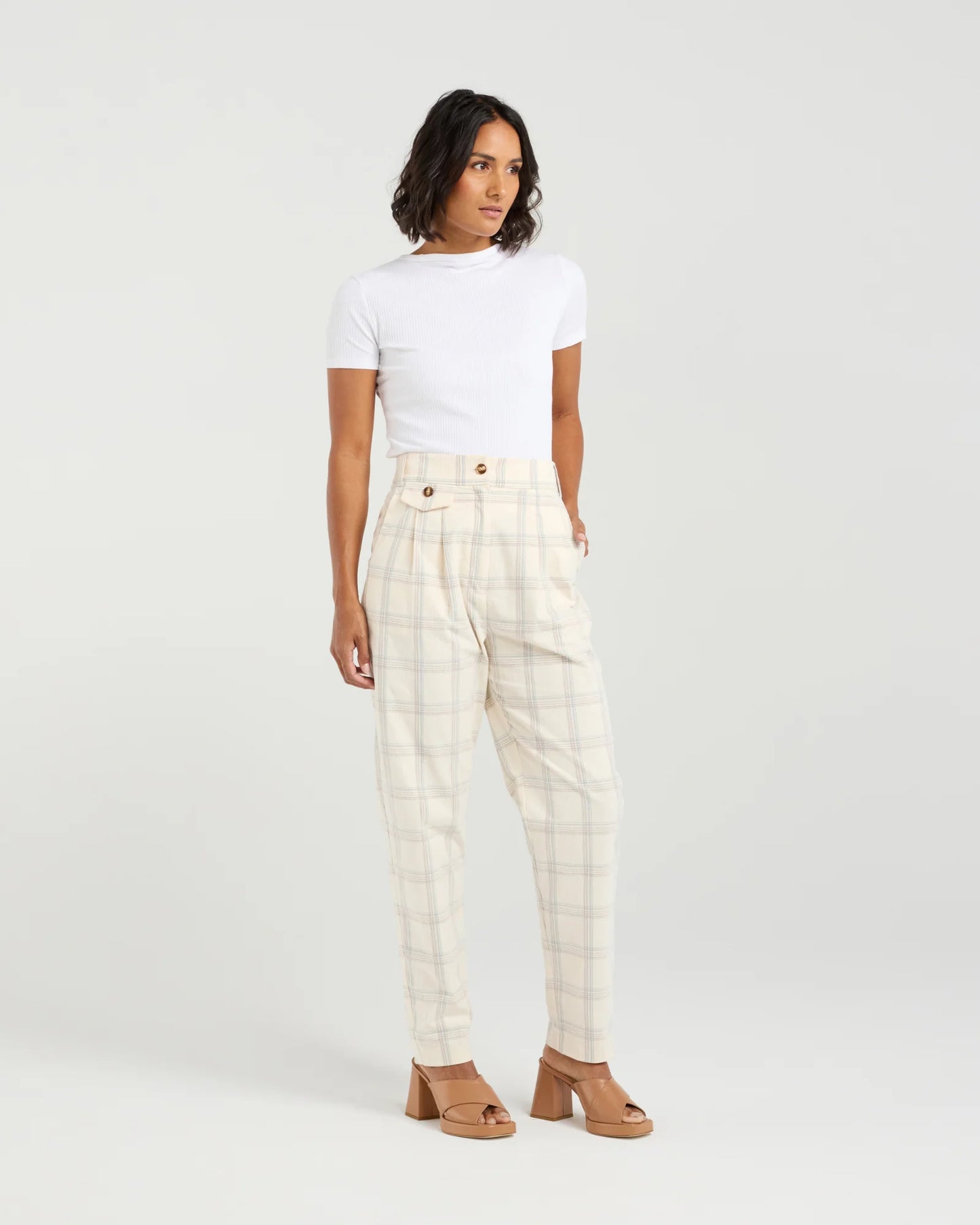 Sarah Pant - Duckegg Plaid