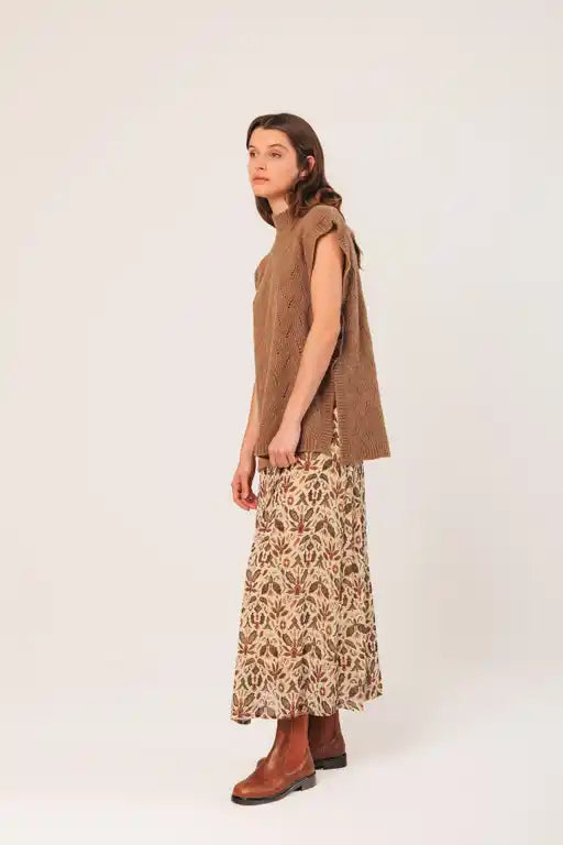 Crochet Vest - Camel