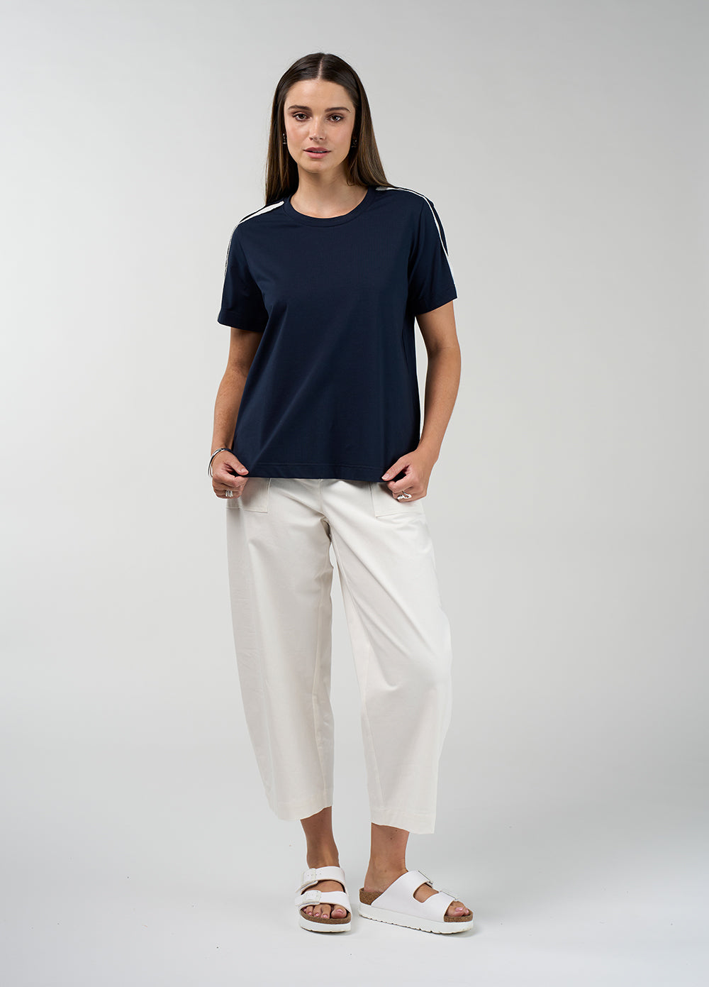 Duality Tee - Navy/Silk White