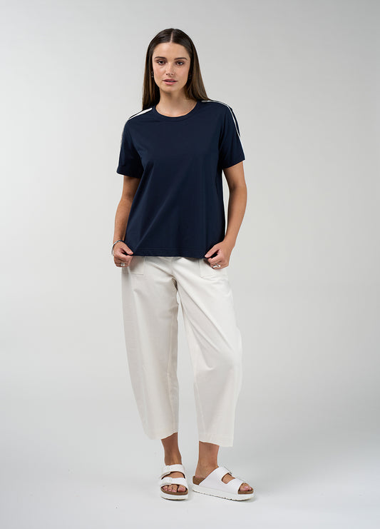 Duality Tee - Navy/Silk White