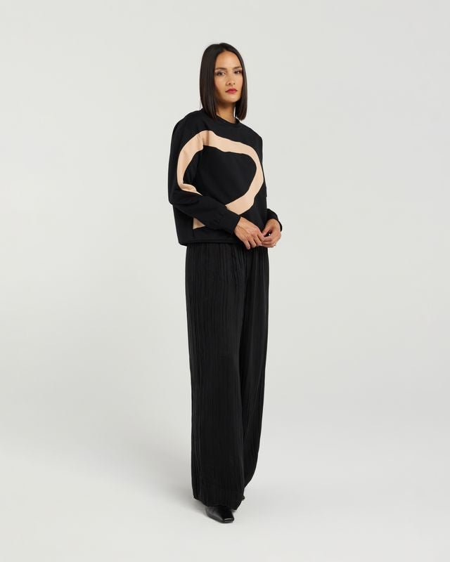 Amari Top - Black & Biscuit