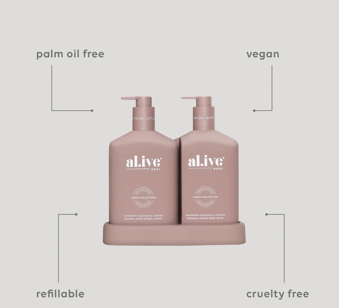al.ive Wash & Lotion Duo - Raspberry Blossom & Juniper Berry