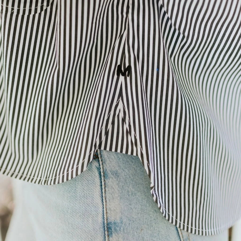 Alex Cropped Shirt - Stripe