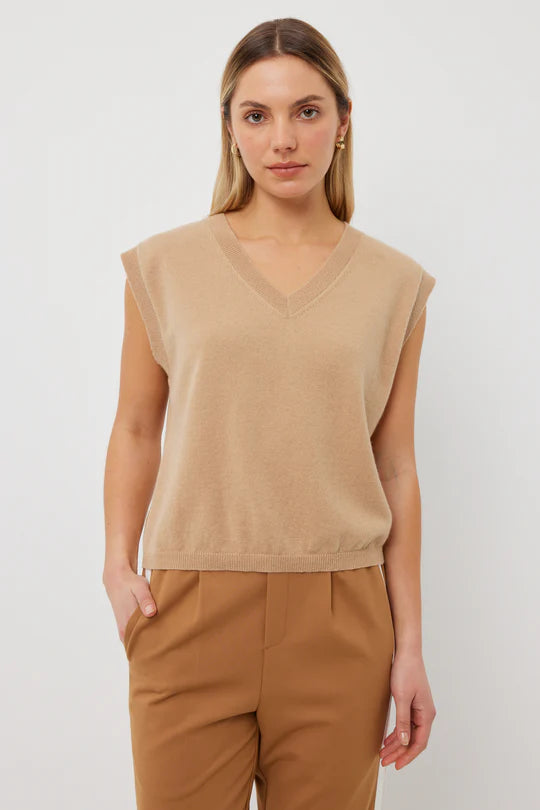 Jasper Vest - Camel Cashmere