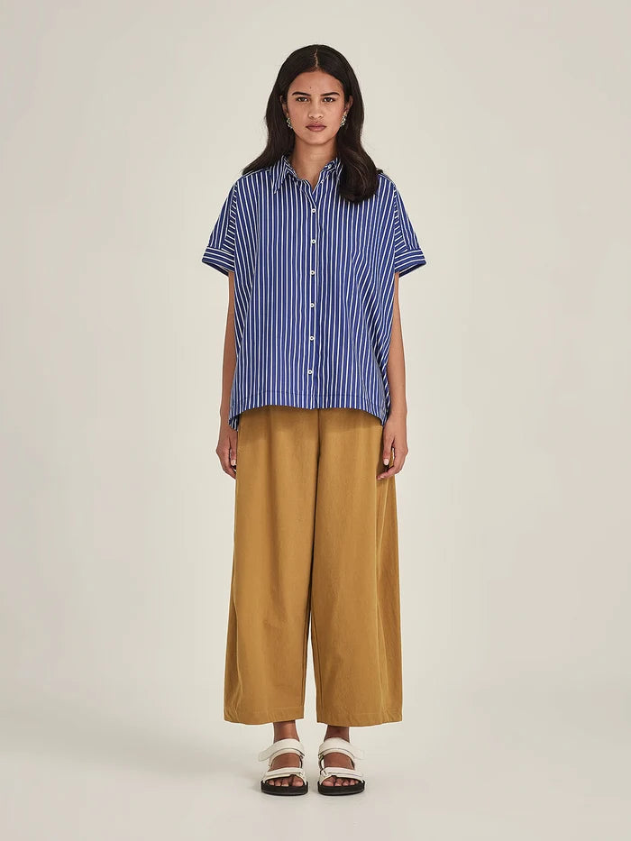 Annie Stripe Shirt - Cobalt Stripe